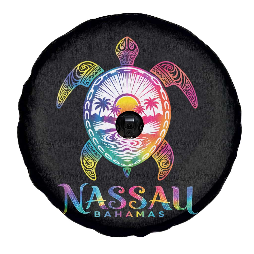 Nassau Bahamas Beach Vacation Spare Tire Cover Tie Dye Sea Turtle TS11 Print Your Wear