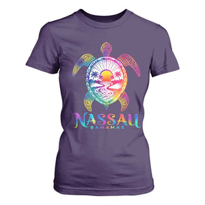 Nassau Bahamas Beach Vacation T Shirt For Women Tie Dye Sea Turtle TS11 Purple Print Your Wear