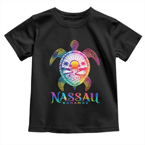 Nassau Bahamas Beach Vacation Toddler T Shirt Tie Dye Sea Turtle TS11 Black Print Your Wear