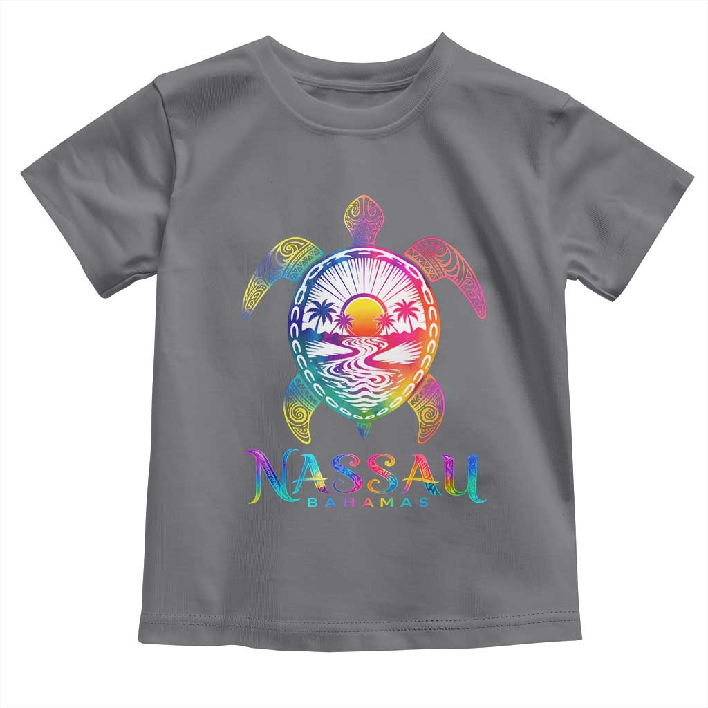 Nassau Bahamas Beach Vacation Toddler T Shirt Tie Dye Sea Turtle TS11 Charcoal Print Your Wear