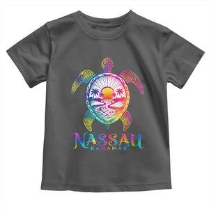 Nassau Bahamas Beach Vacation Toddler T Shirt Tie Dye Sea Turtle TS11 Dark Heather Print Your Wear