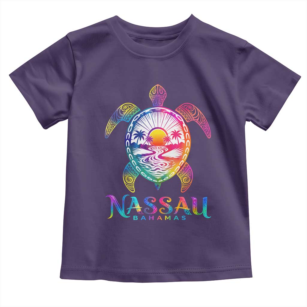 Nassau Bahamas Beach Vacation Toddler T Shirt Tie Dye Sea Turtle TS11 Purple Print Your Wear