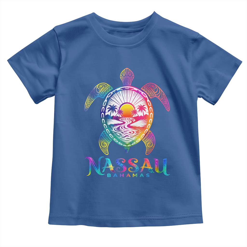 Nassau Bahamas Beach Vacation Toddler T Shirt Tie Dye Sea Turtle TS11 Royal Blue Print Your Wear