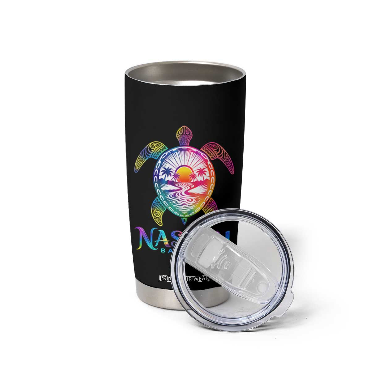 Nassau Bahamas Beach Vacation Tumbler Cup Tie Dye Sea Turtle TS11 Print Your Wear