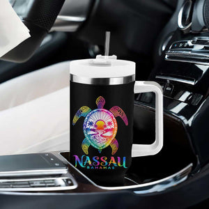 Nassau Bahamas Beach Vacation Tumbler With Handle Tie Dye Sea Turtle TS11 Print Your Wear