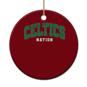 Celtic Nation Ceramic Ornament Sports Varsity Aesthetic Letters Cap TS11 1pc Red Print Your Wear