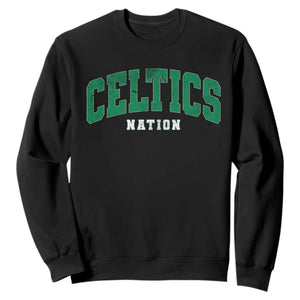 Celtic Nation Sweatshirt Sports Varsity Aesthetic Letters Cap TS11 Black Print Your Wear