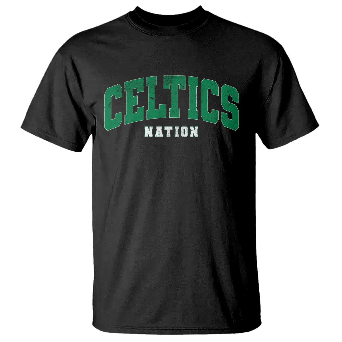 Celtic Nation T Shirt Sports Varsity Aesthetic Letters Cap TS11 Black Print Your Wear