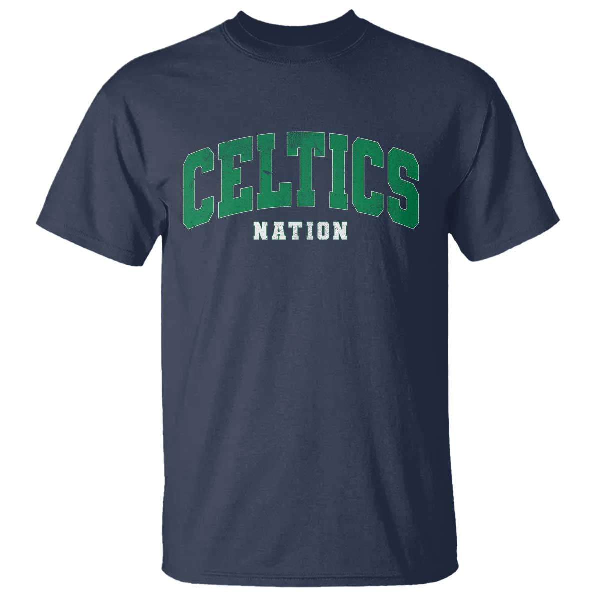 Celtic Nation T Shirt Sports Varsity Aesthetic Letters Cap TS11 Navy Print Your Wear