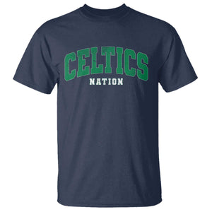 Celtic Nation T Shirt Sports Varsity Aesthetic Letters Cap TS11 Navy Print Your Wear