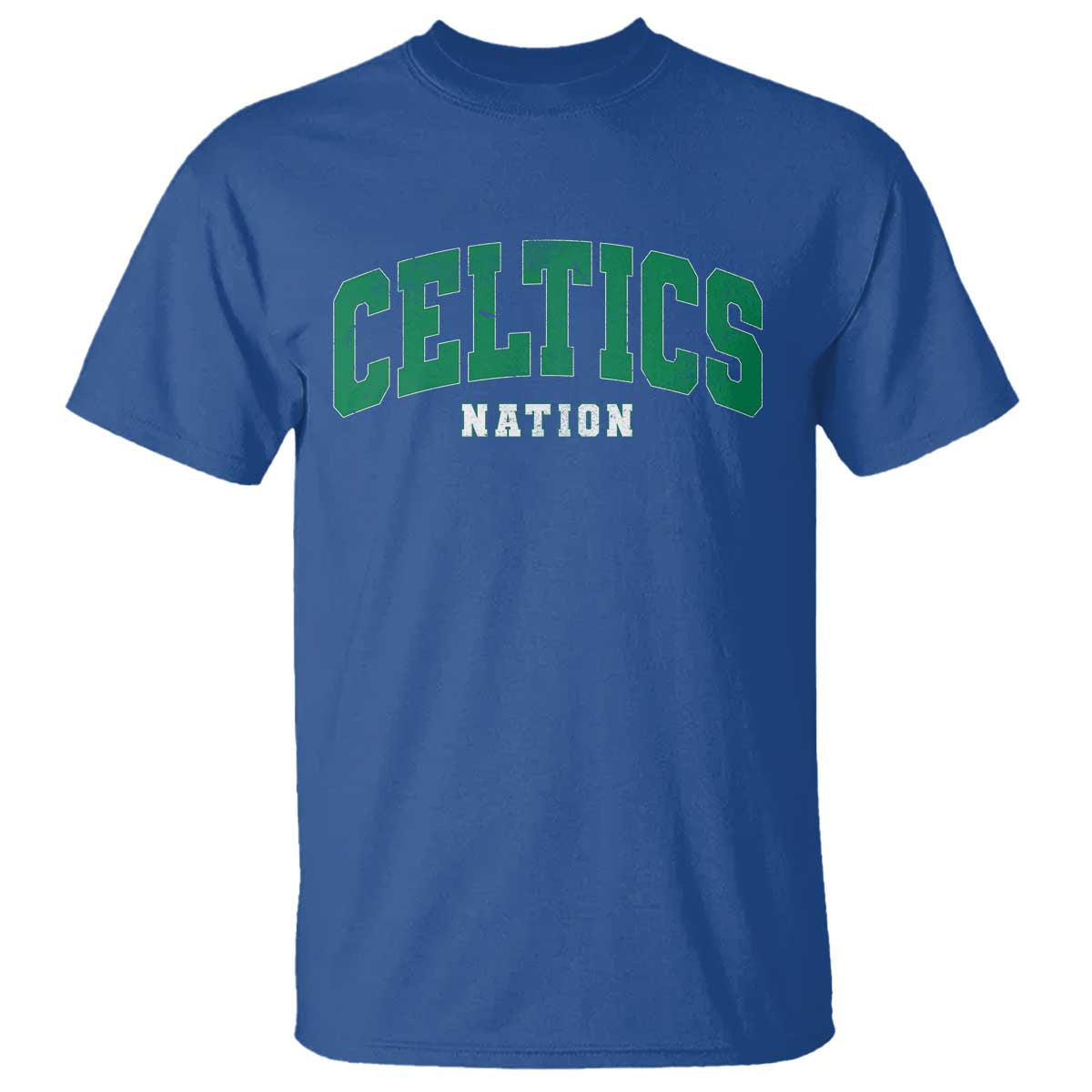 Celtic Nation T Shirt Sports Varsity Aesthetic Letters Cap TS11 Royal Blue Print Your Wear