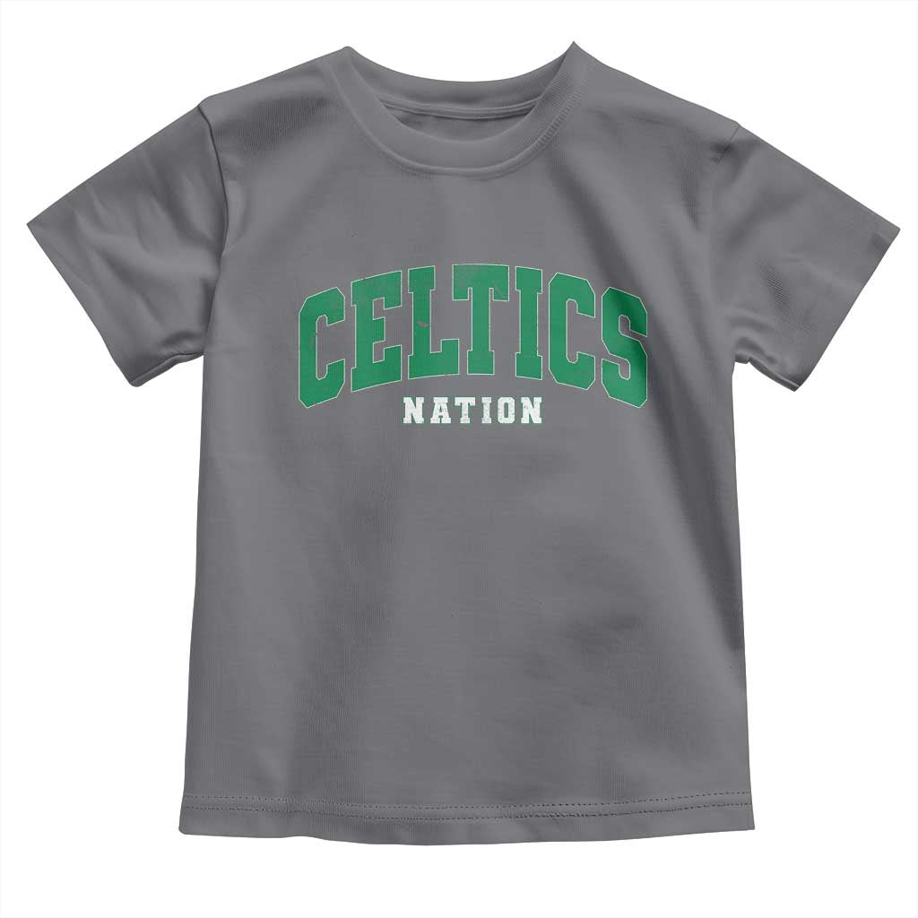 Celtic Nation Toddler T Shirt Sports Varsity Aesthetic Letters Cap TS11 Charcoal Print Your Wear