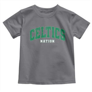 Celtic Nation Toddler T Shirt Sports Varsity Aesthetic Letters Cap TS11 Charcoal Print Your Wear