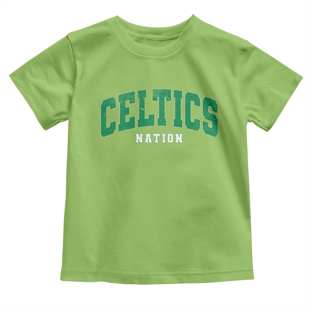 Celtic Nation Toddler T Shirt Sports Varsity Aesthetic Letters Cap TS11 Lime Print Your Wear