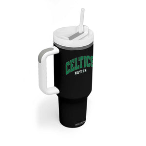 Celtic Nation Tumbler With Handle Sports Varsity Aesthetic Letters Cap TS11 Print Your Wear