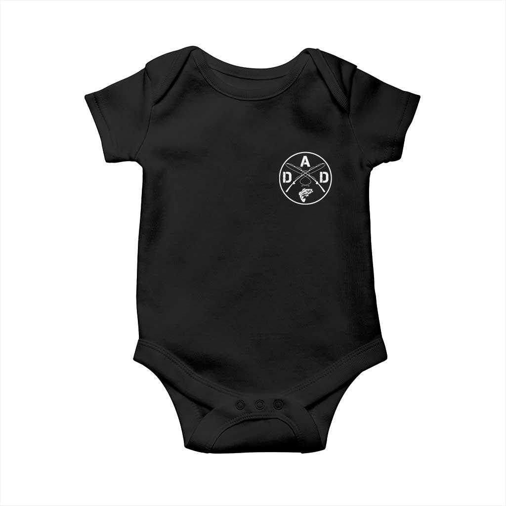 Fishing Dad Baby Onesie Fisherman Fish Lover Father's Day Gift TS11 Black Print Your Wear