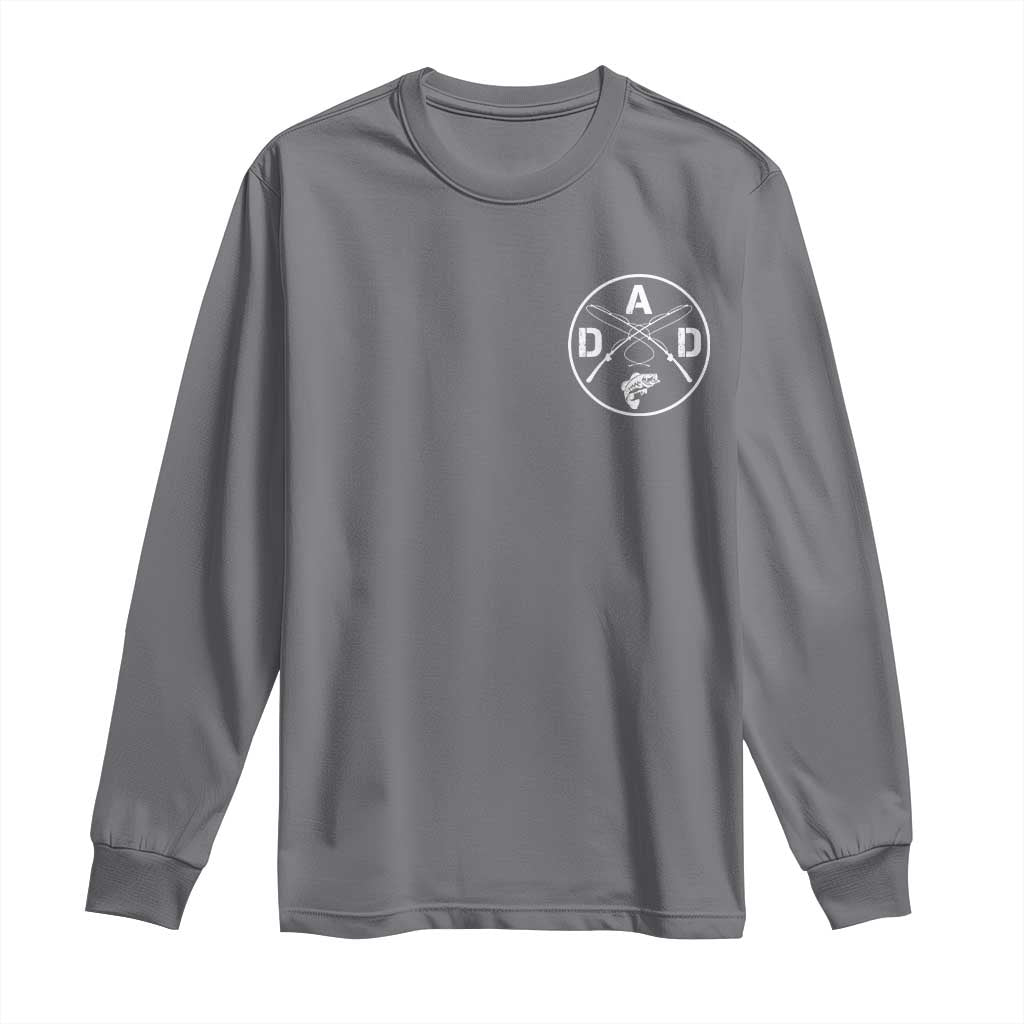 Fishing Dad Long Sleeve Shirt Fisherman Fish Lover Father's Day Gift TS11 Charcoal Print Your Wear