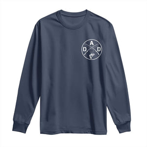 Fishing Dad Long Sleeve Shirt Fisherman Fish Lover Father's Day Gift TS11 Navy Print Your Wear