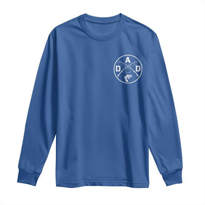 Fishing Dad Long Sleeve Shirt Fisherman Fish Lover Father's Day Gift TS11 Royal Blue Print Your Wear