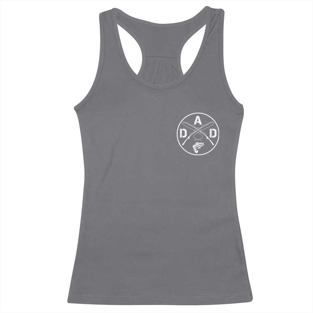 Fishing Dad Racerback Tank Top Fisherman Fish Lover Father's Day Gift TS11 Charcoal Print Your Wear