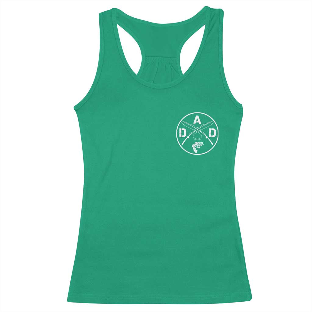 Fishing Dad Racerback Tank Top Fisherman Fish Lover Father's Day Gift TS11 Irish Green Print Your Wear
