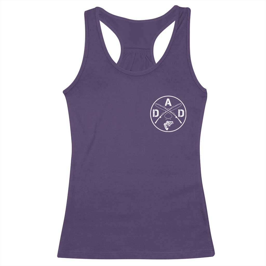 Fishing Dad Racerback Tank Top Fisherman Fish Lover Father's Day Gift TS11 Purple Print Your Wear