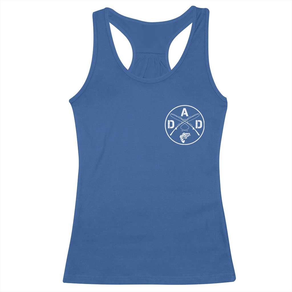 Fishing Dad Racerback Tank Top Fisherman Fish Lover Father's Day Gift TS11 Royal Blue Print Your Wear