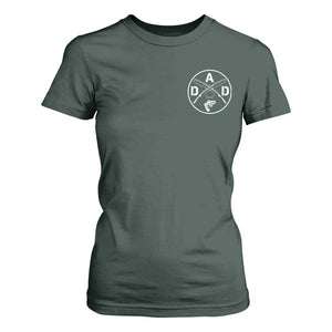 Fishing Dad T Shirt For Women Fisherman Fish Lover Father's Day Gift TS11 Dark Forest Green Print Your Wear