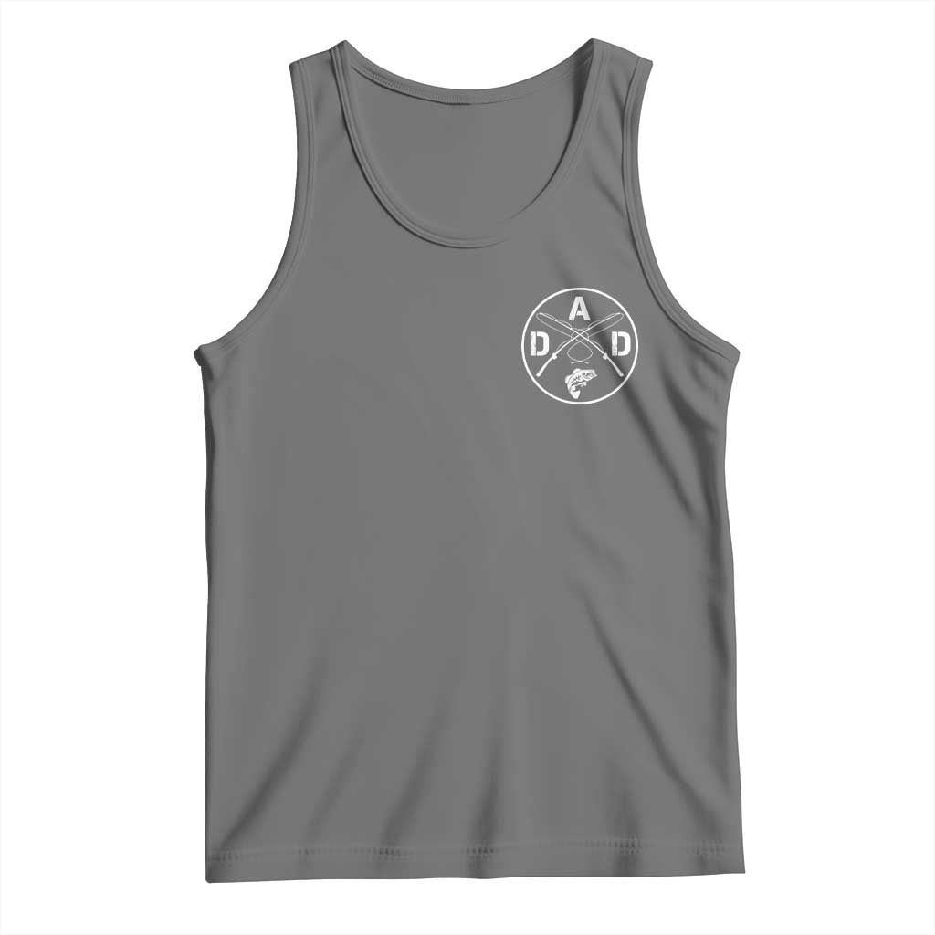 Fishing Dad Tank Top Fisherman Fish Lover Father's Day Gift TS11 Black Heather Print Your Wear