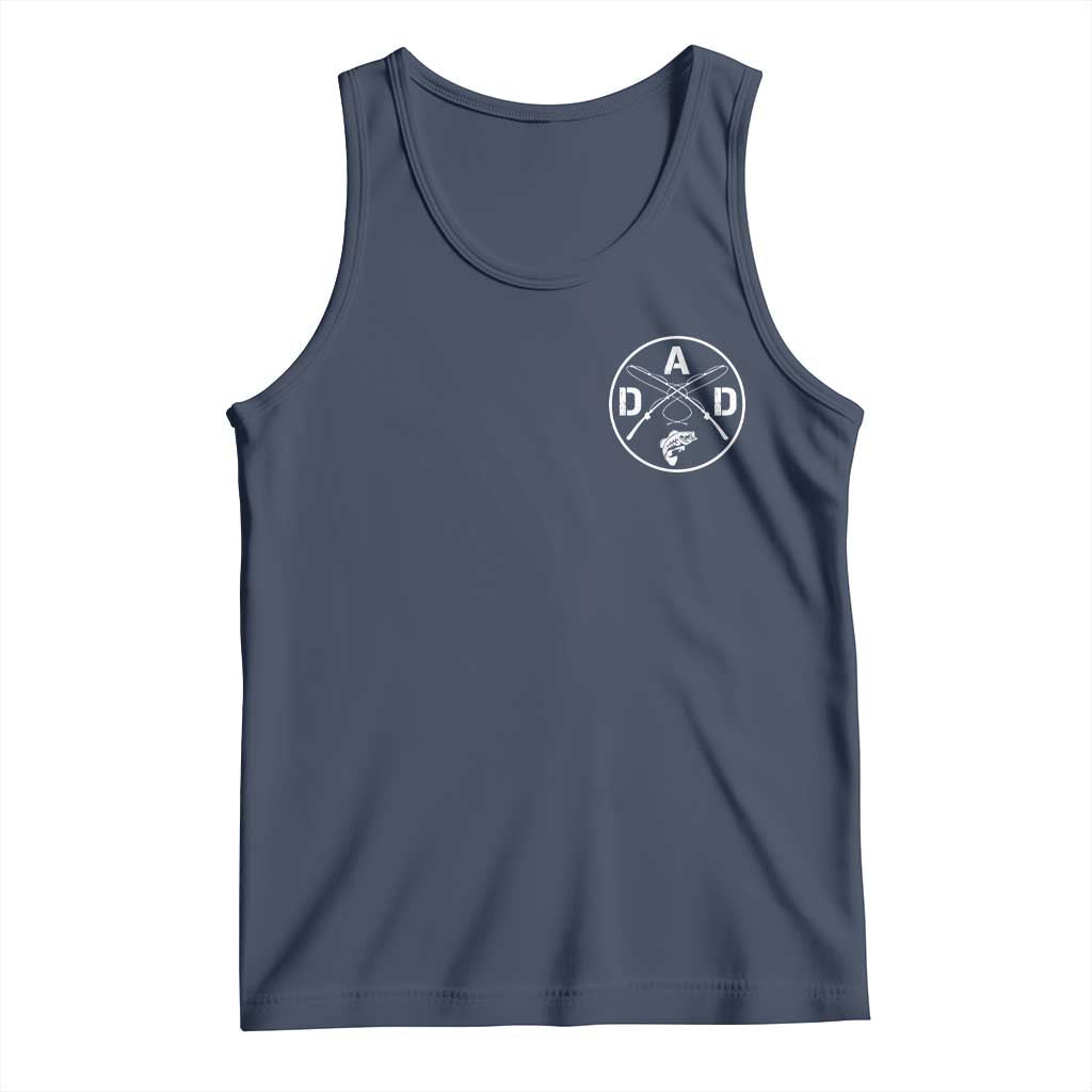 Fishing Dad Tank Top Fisherman Fish Lover Father's Day Gift TS11 Navy Print Your Wear