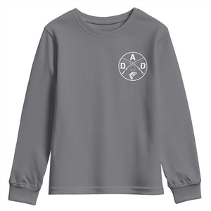 Fishing Dad Youth Sweatshirt Fisherman Fish Lover Father's Day Gift TS11 Charcoal Print Your Wear