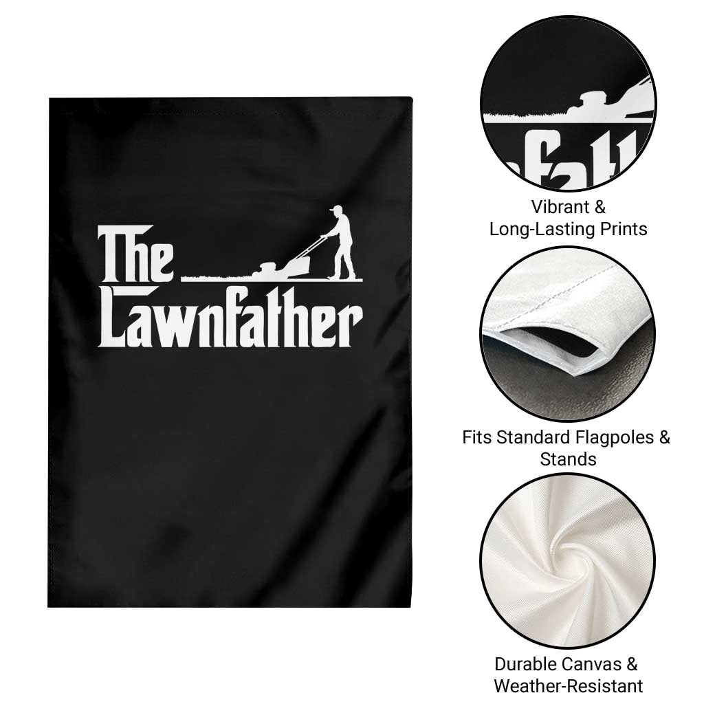 The Lawnfather Garden Flag Lawn Mowing Dad Gardening Fathers Day