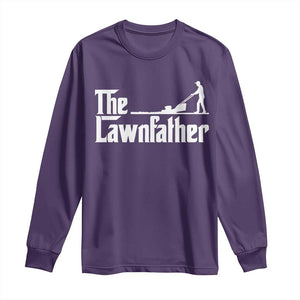 The Lawnfather Long Sleeve Shirt Lawn Mowing Dad Gardening Fathers Day