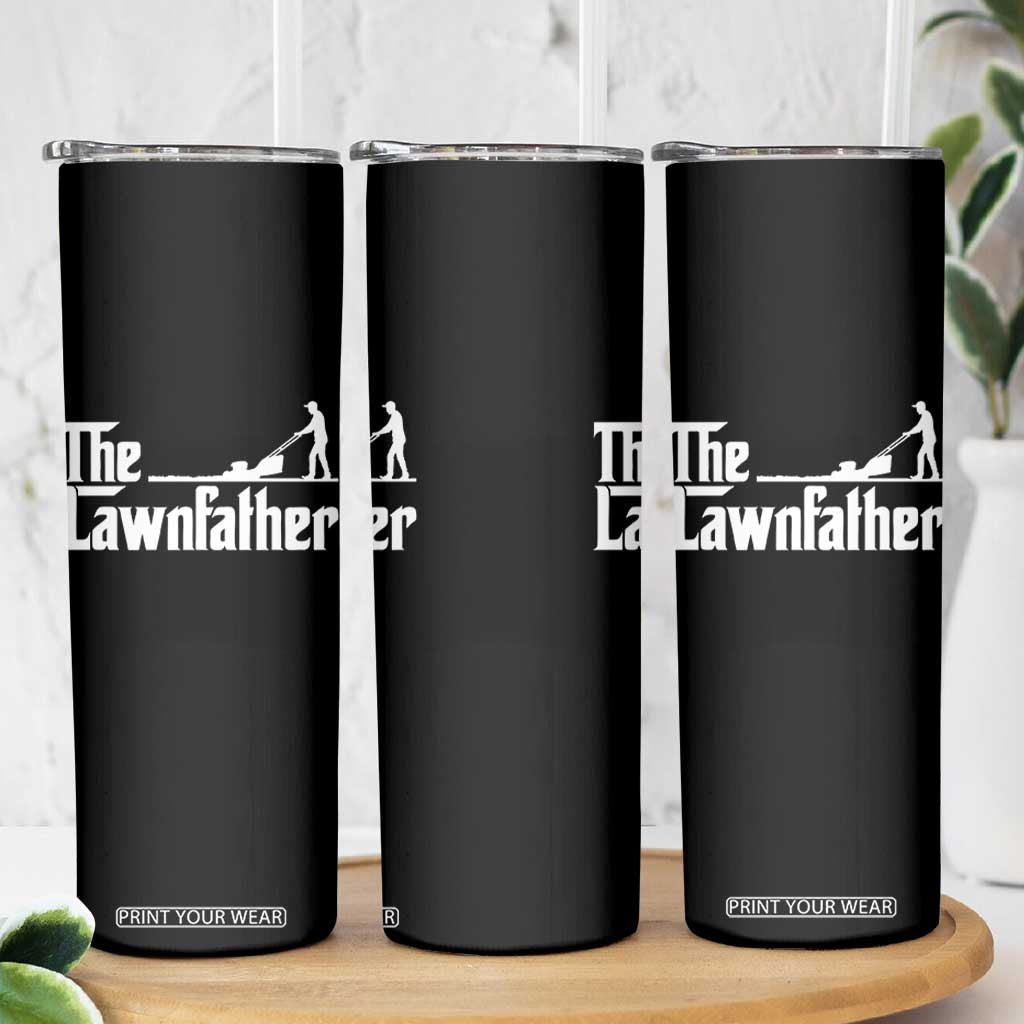 The Lawnfather Skinny Tumbler Lawn Mowing Dad Gardening Fathers Day