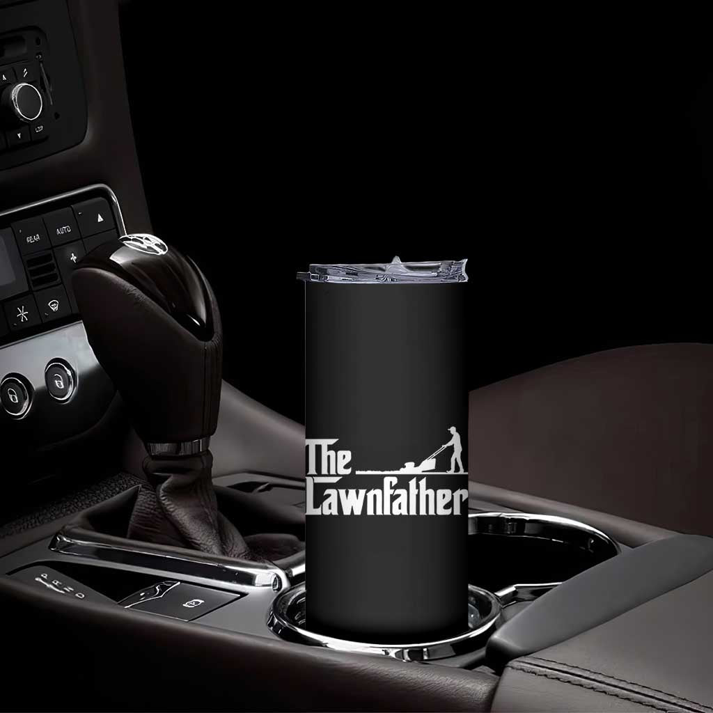 The Lawnfather Skinny Tumbler Lawn Mowing Dad Gardening Fathers Day