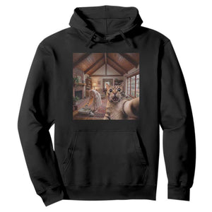 Cat Selfie with Woman Funny Cat Mom Hoodie TS11 Black Print Your Wear