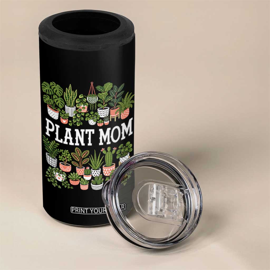 Plant Mom 4 in 1 Can Cooler Tumbler Funny Plant Lady Mama Floral Garden TS11 Print Your Wear