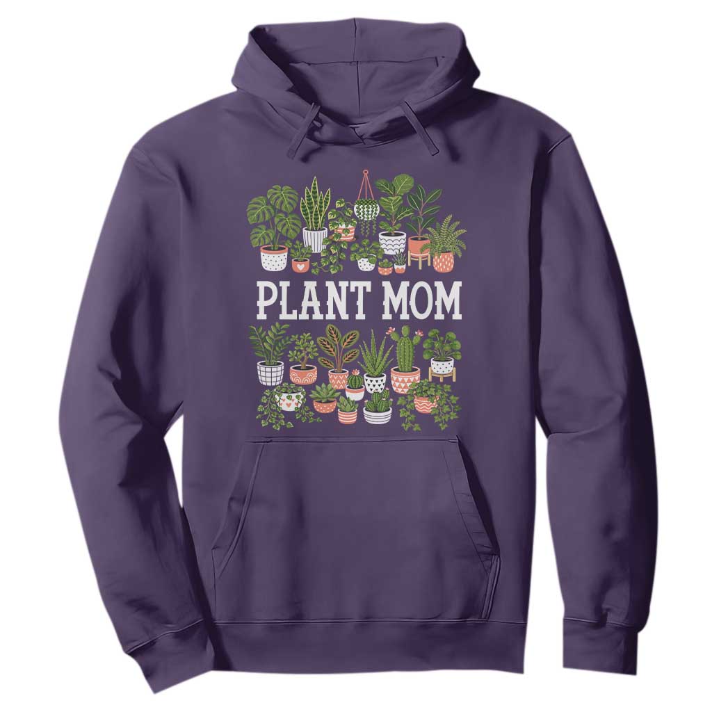Plant Mom Hoodie Funny Plant Lady Mama Floral Garden TS11 Purple Print Your Wear