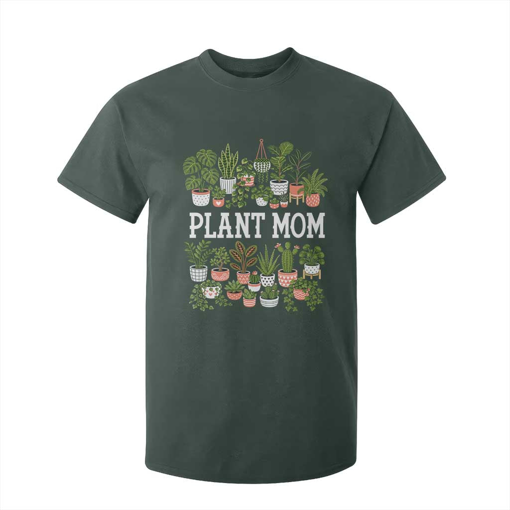 Plant Mom T Shirt For Kid Funny Plant Lady Mama Floral Garden TS11 Dark Forest Green Print Your Wear
