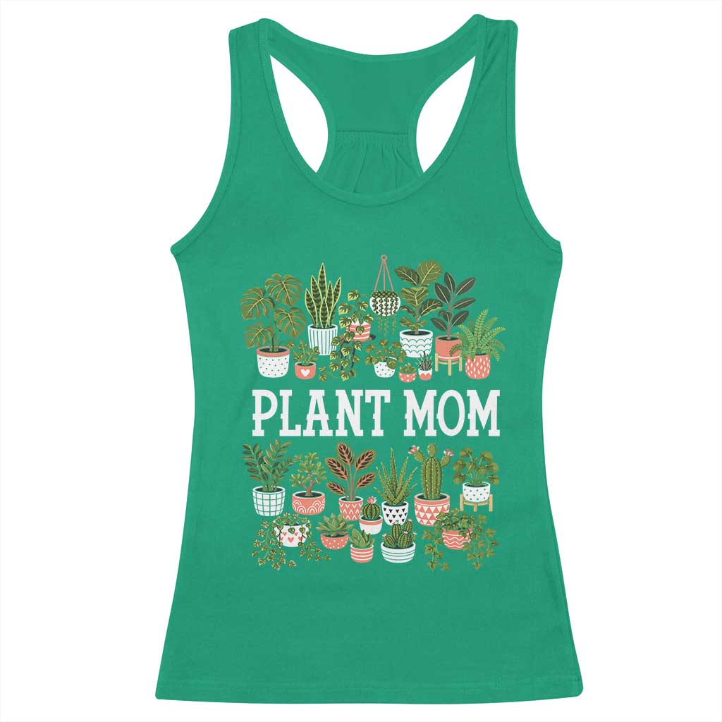 Plant Mom Racerback Tank Top Funny Plant Lady Mama Floral Garden TS11 Irish Green Print Your Wear