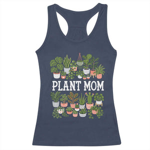 Plant Mom Racerback Tank Top Funny Plant Lady Mama Floral Garden TS11 Navy Print Your Wear
