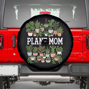 Plant Mom Spare Tire Cover Funny Plant Lady Mama Floral Garden TS11 Black Print Your Wear