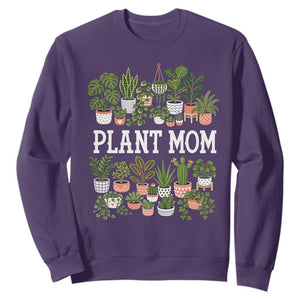 Plant Mom Sweatshirt Funny Plant Lady Mama Floral Garden TS11 Purple Print Your Wear