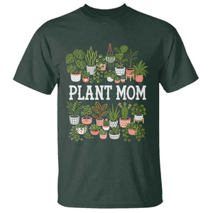 Plant Mom T Shirt Funny Plant Lady Mama Floral Garden TS11 Dark Forest Green Print Your Wear