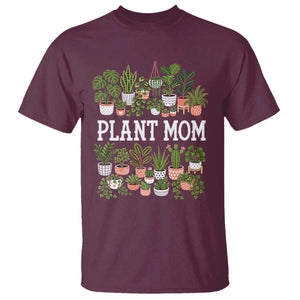 Plant Mom T Shirt Funny Plant Lady Mama Floral Garden TS11 Maroon Print Your Wear