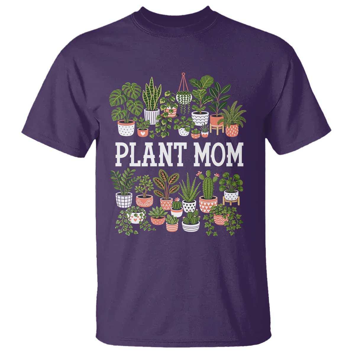 Plant Mom T Shirt Funny Plant Lady Mama Floral Garden TS11 Purple Print Your Wear
