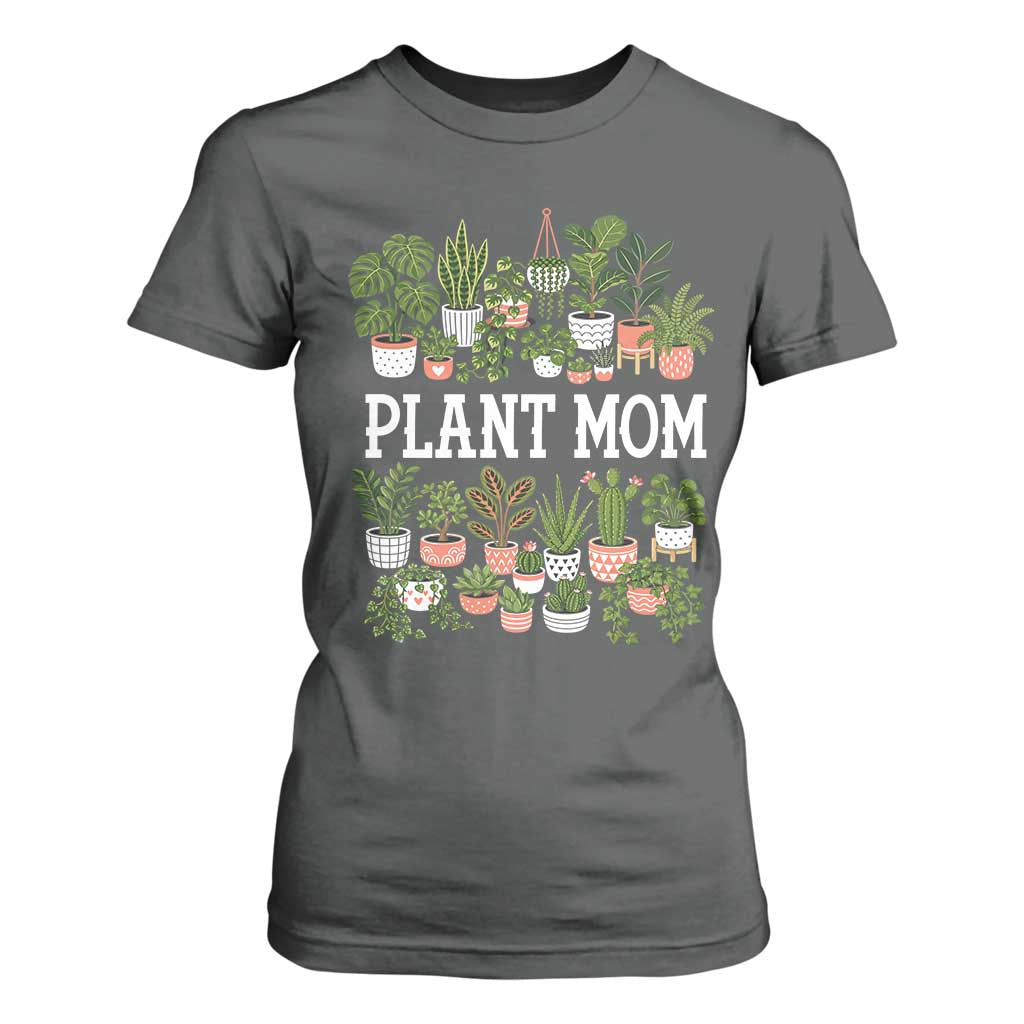 Plant Mom T Shirt For Women Funny Plant Lady Mama Floral Garden TS11 Dark Heather Print Your Wear