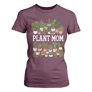 Plant Mom T Shirt For Women Funny Plant Lady Mama Floral Garden TS11 Maroon Print Your Wear