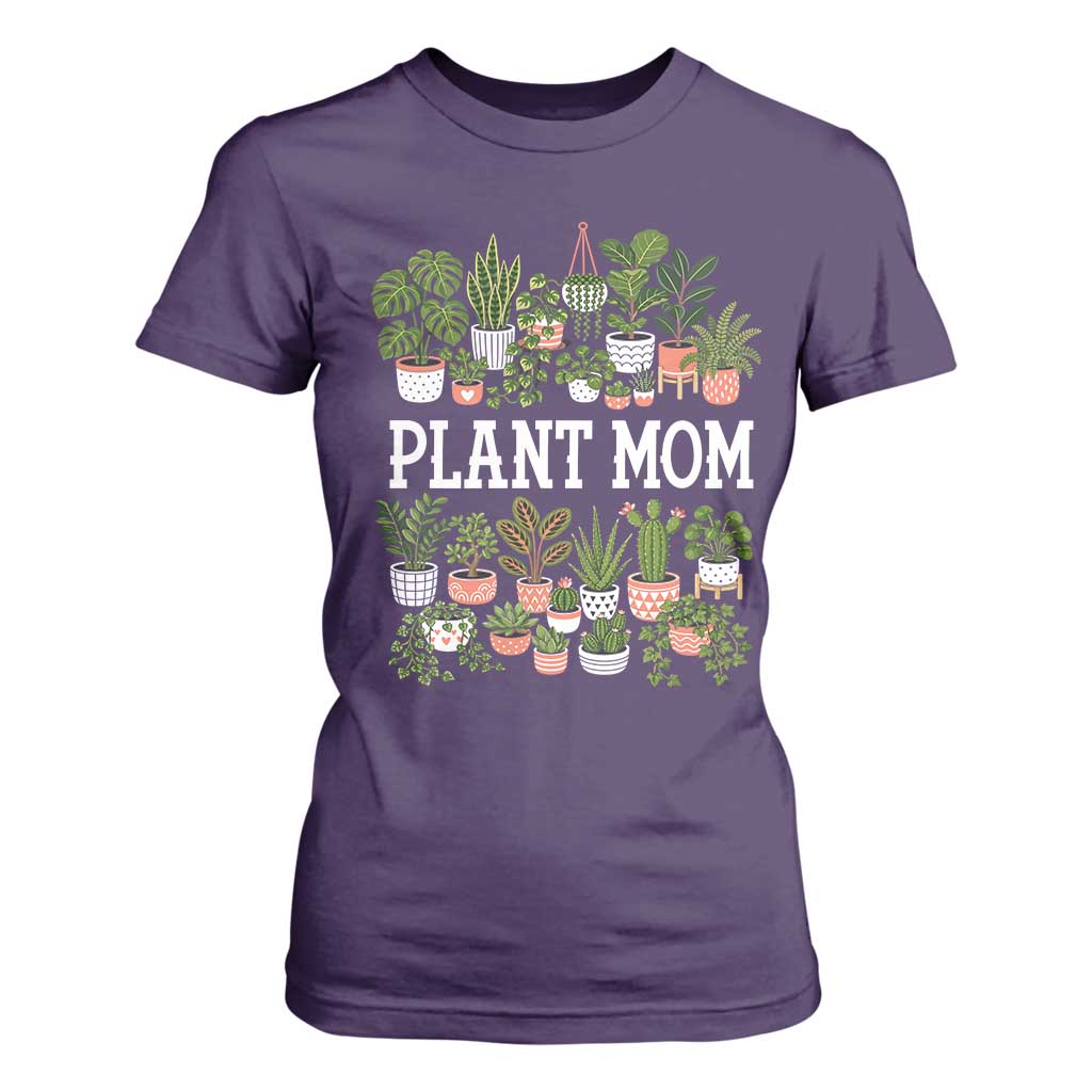 Plant Mom T Shirt For Women Funny Plant Lady Mama Floral Garden TS11 Purple Print Your Wear