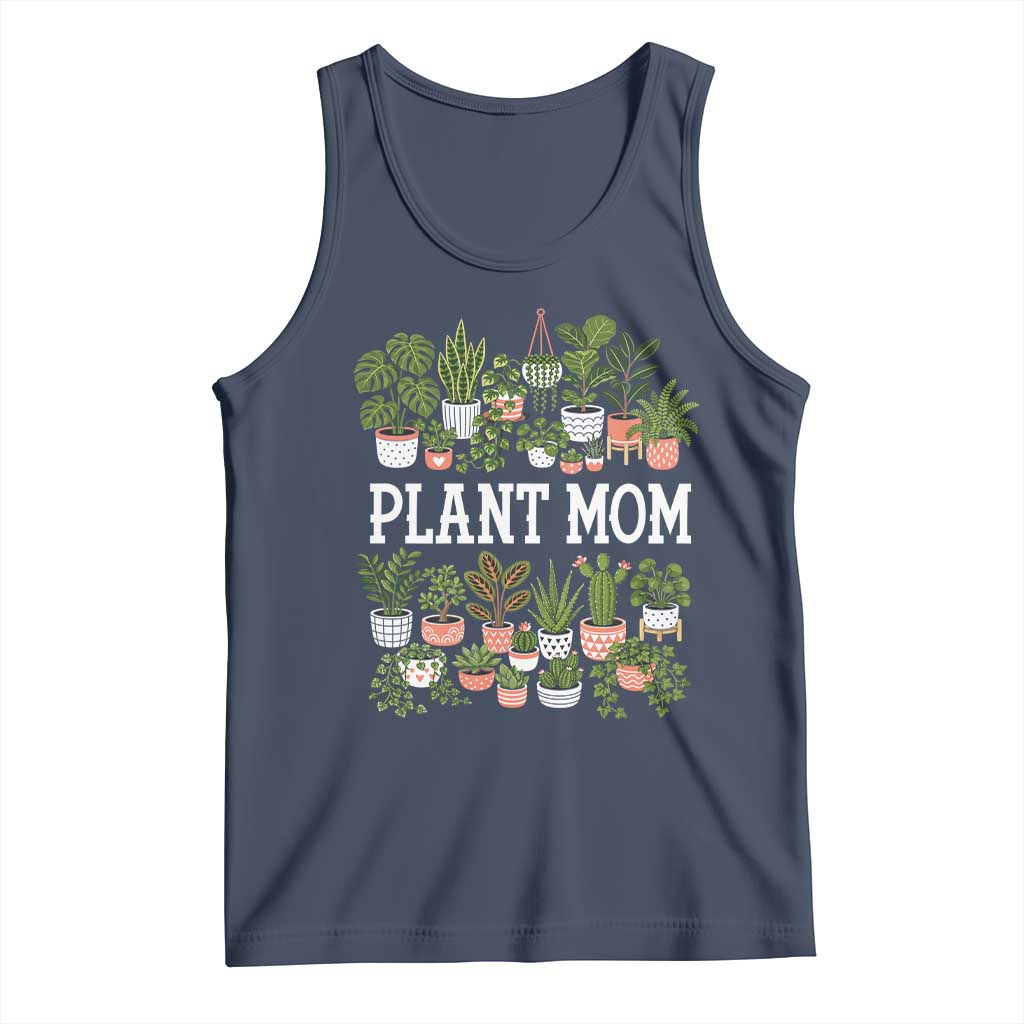 Plant Mom Tank Top Funny Plant Lady Mama Floral Garden TS11 Navy Print Your Wear